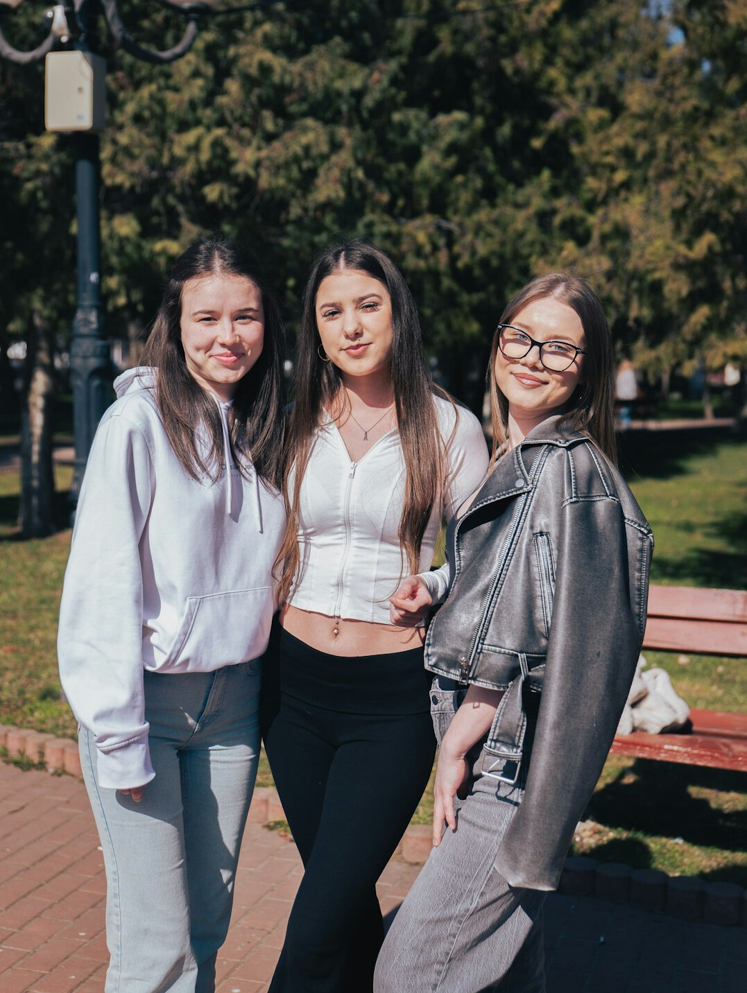 Group of friends outdoors smiling together